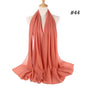 Muslim Chiffon Hijab Women Bubble Chiffon Scarf For Women Ladies Veil Muslim Islam Solid Color Malaysia Musulman Wrap Scarves