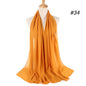 Muslim Chiffon Hijab Women Bubble Chiffon Scarf For Women Ladies Veil Muslim Islam Solid Color Malaysia Musulman Wrap Scarves