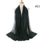 Muslim Chiffon Hijab Women Bubble Chiffon Scarf For Women Ladies Veil Muslim Islam Solid Color Malaysia Musulman Wrap Scarves