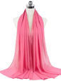 New Fashion Women Solid Chiffon Headscarf Ready To Wear Instant Hijab Scarf Muslim Shawl Islamic Hijabs Arab Wrap Head Scarves