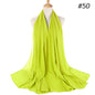 Muslim Chiffon Hijab Women Bubble Chiffon Scarf For Women Ladies Veil Muslim Islam Solid Color Malaysia Musulman Wrap Scarves