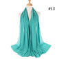 Muslim Chiffon Hijab Women Bubble Chiffon Scarf For Women Ladies Veil Muslim Islam Solid Color Malaysia Musulman Wrap Scarves