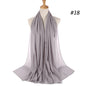 Muslim Chiffon Hijab Women Bubble Chiffon Scarf For Women Ladies Veil Muslim Islam Solid Color Malaysia Musulman Wrap Scarves
