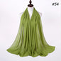 Muslim Chiffon Hijab Women Bubble Chiffon Scarf For Women Ladies Veil Muslim Islam Solid Color Malaysia Musulman Wrap Scarves