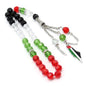 Palestine Flag Color Country Map Bracelet Muslim Small Bead Acrylic Rosary Beads Worship Bracelet Eid Islamic Prayer Beads