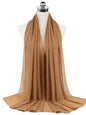 New Fashion Women Solid Chiffon Headscarf Ready To Wear Instant Hijab Scarf Muslim Shawl Islamic Hijabs Arab Wrap Head Scarves