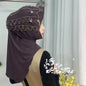 Hijab Muslim Women Shawl Headscarf Luxury Tassels Scarf Malaysia Prayer Kufi Islam Chiffon Turban 05570