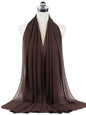 New Fashion Women Solid Chiffon Headscarf Ready To Wear Instant Hijab Scarf Muslim Shawl Islamic Hijabs Arab Wrap Head Scarves