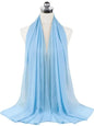 New Fashion Women Solid Chiffon Headscarf Ready To Wear Instant Hijab Scarf Muslim Shawl Islamic Hijabs Arab Wrap Head Scarves