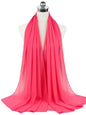 New Fashion Women Solid Chiffon Headscarf Ready To Wear Instant Hijab Scarf Muslim Shawl Islamic Hijabs Arab Wrap Head Scarves