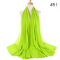 Muslim Chiffon Hijab Women Bubble Chiffon Scarf For Women Ladies Veil Muslim Islam Solid Color Malaysia Musulman Wrap Scarves