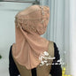Hijab Muslim Women Shawl Headscarf Luxury Tassels Scarf Malaysia Prayer Kufi Islam Chiffon Turban 05570
