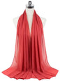 New Fashion Women Solid Chiffon Headscarf Ready To Wear Instant Hijab Scarf Muslim Shawl Islamic Hijabs Arab Wrap Head Scarves