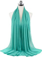 New Fashion Women Solid Chiffon Headscarf Ready To Wear Instant Hijab Scarf Muslim Shawl Islamic Hijabs Arab Wrap Head Scarves