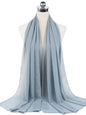 New Fashion Women Solid Chiffon Headscarf Ready To Wear Instant Hijab Scarf Muslim Shawl Islamic Hijabs Arab Wrap Head Scarves