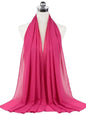 New Fashion Women Solid Chiffon Headscarf Ready To Wear Instant Hijab Scarf Muslim Shawl Islamic Hijabs Arab Wrap Head Scarves