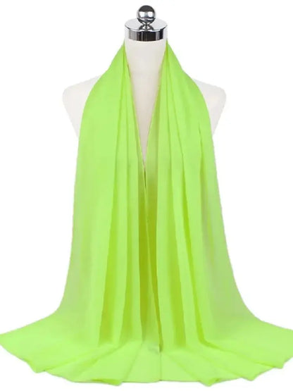 New Fashion Women Solid Chiffon Headscarf Ready To Wear Instant Hijab Scarf Muslim Shawl Islamic Hijabs Arab Wrap Head Scarves