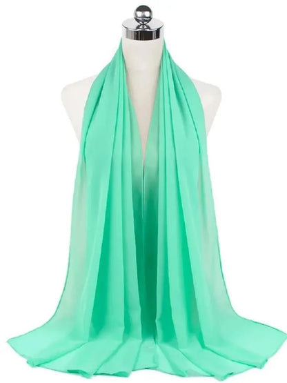 New Fashion Women Solid Chiffon Headscarf Ready To Wear Instant Hijab Scarf Muslim Shawl Islamic Hijabs Arab Wrap Head Scarves