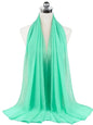 New Fashion Women Solid Chiffon Headscarf Ready To Wear Instant Hijab Scarf Muslim Shawl Islamic Hijabs Arab Wrap Head Scarves