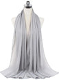 New Fashion Women Solid Chiffon Headscarf Ready To Wear Instant Hijab Scarf Muslim Shawl Islamic Hijabs Arab Wrap Head Scarves