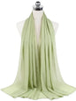 New Fashion Women Solid Chiffon Headscarf Ready To Wear Instant Hijab Scarf Muslim Shawl Islamic Hijabs Arab Wrap Head Scarves