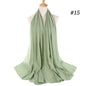 Muslim Chiffon Hijab Women Bubble Chiffon Scarf For Women Ladies Veil Muslim Islam Solid Color Malaysia Musulman Wrap Scarves
