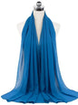 New Fashion Women Solid Chiffon Headscarf Ready To Wear Instant Hijab Scarf Muslim Shawl Islamic Hijabs Arab Wrap Head Scarves