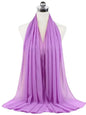 New Fashion Women Solid Chiffon Headscarf Ready To Wear Instant Hijab Scarf Muslim Shawl Islamic Hijabs Arab Wrap Head Scarves