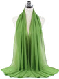 New Fashion Women Solid Chiffon Headscarf Ready To Wear Instant Hijab Scarf Muslim Shawl Islamic Hijabs Arab Wrap Head Scarves