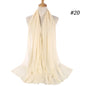 Muslim Chiffon Hijab Women Bubble Chiffon Scarf For Women Ladies Veil Muslim Islam Solid Color Malaysia Musulman Wrap Scarves