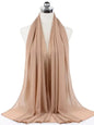 New Fashion Women Solid Chiffon Headscarf Ready To Wear Instant Hijab Scarf Muslim Shawl Islamic Hijabs Arab Wrap Head Scarves