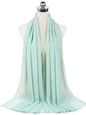 New Fashion Women Solid Chiffon Headscarf Ready To Wear Instant Hijab Scarf Muslim Shawl Islamic Hijabs Arab Wrap Head Scarves