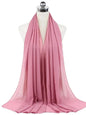 New Fashion Women Solid Chiffon Headscarf Ready To Wear Instant Hijab Scarf Muslim Shawl Islamic Hijabs Arab Wrap Head Scarves