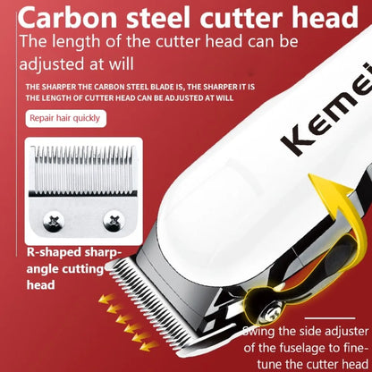 Kemei 809A Professional Hair Trimmer Adjustable Electric Cord/Cordless Hair Clipper For Men Haircut Machine Led Display